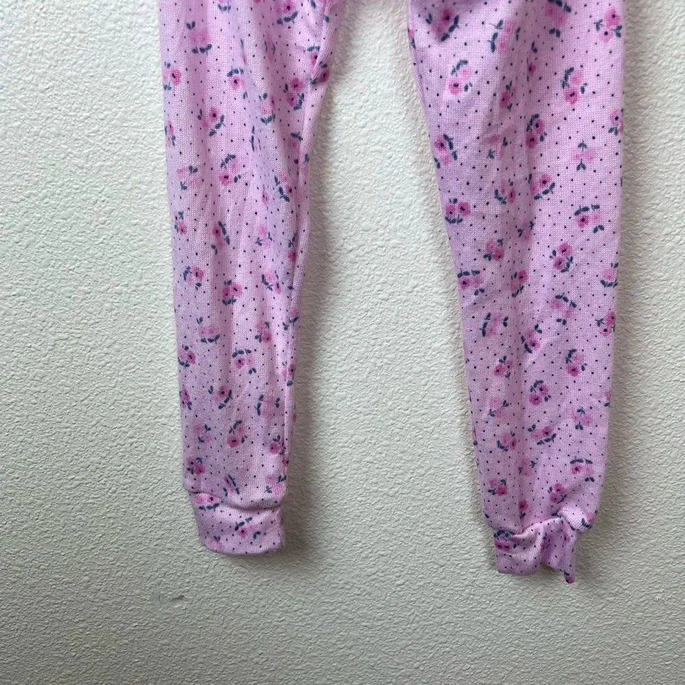 Laura Ashley Toddler Pink/Gray Ditsy Floral Sleep Set size 4 t